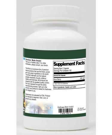 Buy Acai Berry Capsules (450 mg) - 100% Pure Brazilian Fruit - 100 Capsules - Premium Antioxidant Supplement - Buy Online on GoSupps.com