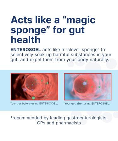 Enterosgel Tube 225g - IBS Treatment for Diarrhoea, Abdominal Pain, Bloating | Acute Diarrhoea Relief - Fast Acting Gel - Buy Online on GoSupps.com