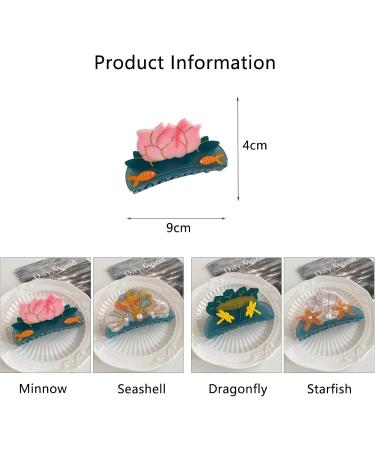 ELICNA Chic and Stylish Ocean-Inspired Acetate Hair Clips with Starfish Seashells and Tropical Motifs - Durable Fashion Accessories for Beachy Vibes - Versatile Nature-inspired Designs - Shark Clip - Buy Online on GoSupps.com