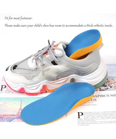 Kids Orthotic Arch Support Insoles - Flat Feet Relief | Cushioned Inserts for Children 23cm (Size 4-4.5 - Buy Online on GoSupps.com