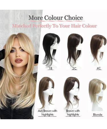 Hair Topper for Women 18inch Hair Toppers for Thinning Hair Dark Brown Hair Extensions Clip in Fringe 5x5.5inch Hair Pieces for Women with Thinning Hair 18 inch 2C# - Buy Online on GoSupps.com