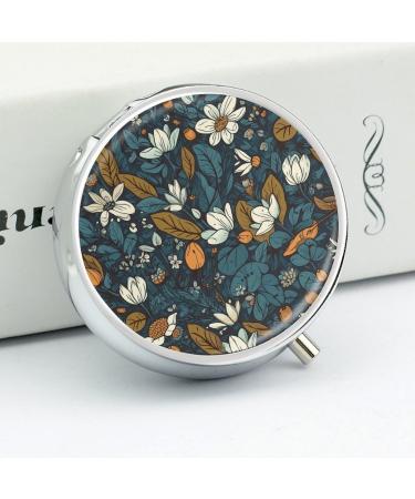 Travel Pill Box with 3 Compartments | Portable Organizer for Purse & Pocket | Wild Nature Design - Ideal for Medicine Storage - Buy Online on GoSupps.com