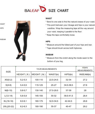 BALEAF Thermal Leggings for Women - Lined Winter Sports Long Running & Cycling Pants with Zipper - M Black-2 | International Shipping Available - Buy Online on GoSupps.com