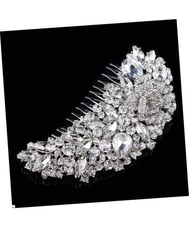 FRCOLOR Women Hair Clip Tiara Women Hair Comb Bridal Hair Comb Women Flower Hair Comb Wedding Miss Hairpin Rhinestones - Buy Online on GoSupps.com