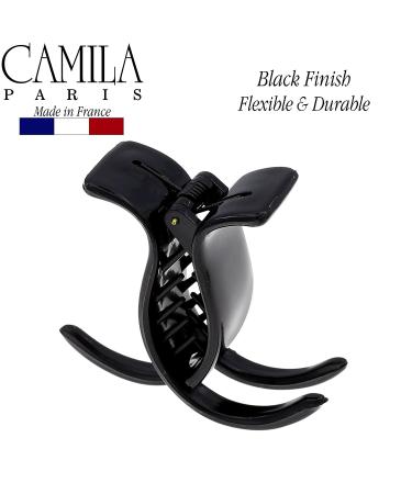 Camila Paris NV07 French Hair Clip for Women - Black 3 Teeth Ponytail Holder - Girls Claw Clip Jaw Fashion Accessory - Made in France - Buy Online on GoSupps.com