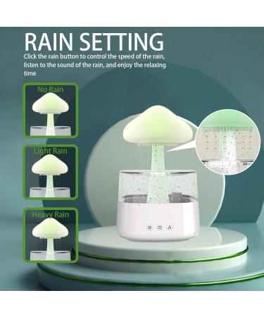 Rain Cloud Night Light & Humidifier - Perfect for Bedroom Living Room & Children's Room | White Rain Cloud Diffuser for Home Office & Yoga - Buy Online on GoSupps.com
