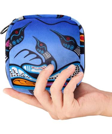 Menstrual Bag with Zipper for Women & Girls - Stylish Bird Loons Design | International Shipping Available - Buy Online on GoSupps.com