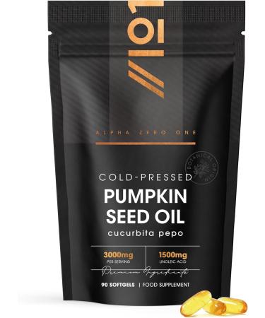 Pumpkin Seed Oil 1000mg - 100% Cold Pressed - 3 Months Supply - No Additives Non-GMO Gluten Free. 90 Softgels - Buy Online on GoSupps.com