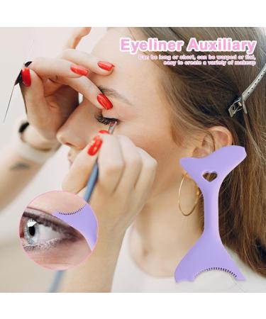 Eyeliner Aid | Multifunctional Lightweight Portable Eyeliner Stencils | Mascara Applicator Tool for Winged Eyeliner Lashes Lip Liner Eyeliner Stickers for Beginners Hixip Purple - Buy Online on GoSupps.com