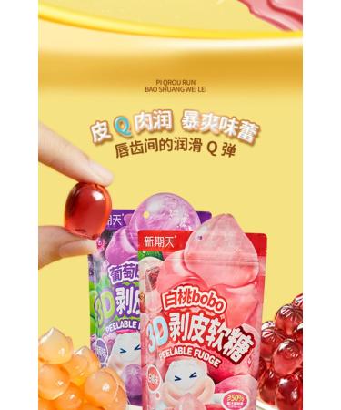 White Peach Grape Litchi Sugar Soft Candy Sweets 50% Fruit Juice Content Toffee Peeling Soft Fruit Fudge 75g/bag healthy and Nutritious Fruit Desserts casual Snacks Chinese Food (Mixed Flavors 3bag) Mixed Flavors 3bag - Buy Online on GoSupps.com