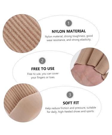Healifty 2 Pairs Silicone Gel Finger Toe Sleeves Bunion Pads Caps Protectors | Nylon Guard Separator for Toe & Finger - Pearlescent - Buy Online on GoSupps.com