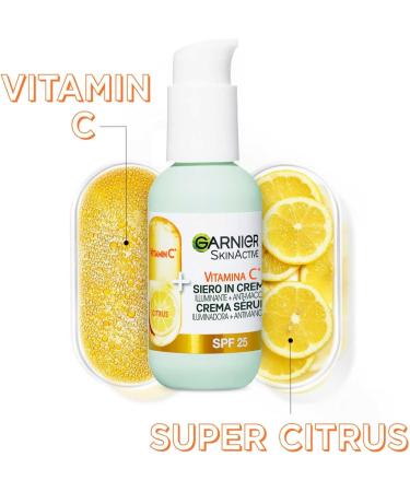 Garnier Anti-Imperfections Face Serum with Vitamin C and Salicylic Acid Brightening and Smoothing Effect 30ml + Anti-Imperfections Brightening Cream Face Serum SPF 25 50ml - 2 Products - Buy Online on GoSupps.com