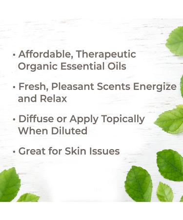 Plant Therapy Top 6 Organic Essential Oil Set - Lavender, Peppermint, Eucalyptus, Lemon, Tea Tree - 100% Pure USDA Organic - Aromatherapy & Therapeutic Grade - 10 mL - Buy Online on GoSupps.com