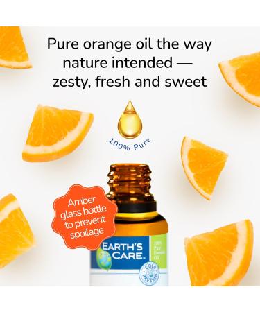 Earth's Care Orange Oil - 100% Pure Sweet Orange Essential Oil for Use in Aromatherapy - 1 Fl OZ - Buy Online on GoSupps.com