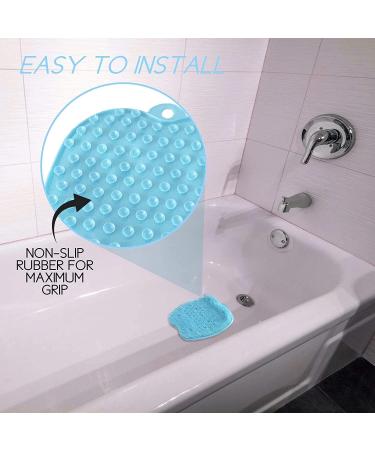 Shower Foot Scrubber Massager Mat - Kethvoz Feet Massage Cleaner Pad with Suction Cups and Soft Bristle Brush for Exfoliating Dead Skin - Buy Online on GoSupps.com