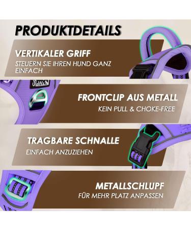 Buy Eyin Adjustable Dog Harness for Medium Dogs - Breathable Reflective Padded with Handle Perfect for Daily Training (Purple M) - Buy Online on GoSupps.com