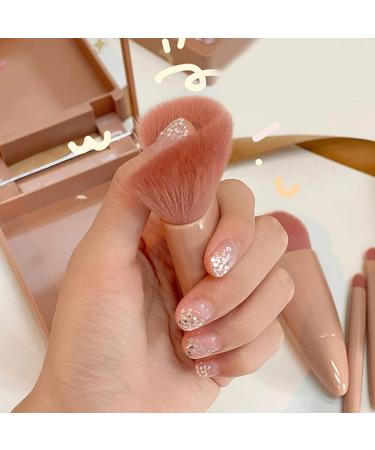 GERNIE 5-Piece Mini Fiber Wool Makeup Brush Set - Eye Brush Bristle Brushes & Mirror - Perfect for Flawless Makeup Application | International Shipping Available - Buy Online on GoSupps.com