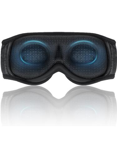 Bluetooth Sleep Headphones White Noise Sleep Mask | 3D Eye Mask for Sleeping Cyan