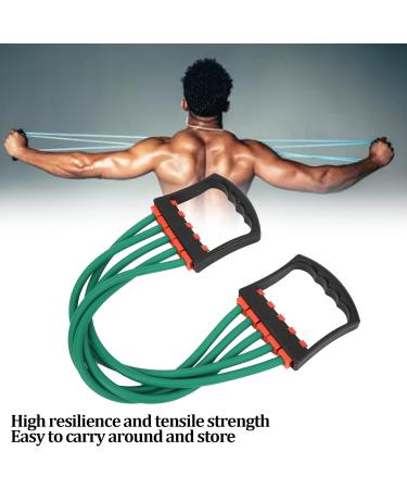 Chest Expander 5 Ropes Resistance Adjustable Arm Strength Trainer Resistance Exercise System for Home Fitness Muscle Training Body Building - Buy Online on GoSupps.com