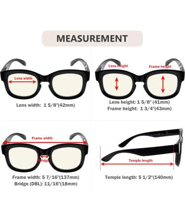 Eyekepper 4 Pack Blue Light Blocking Reading Glasses +0.75 - Large Frame Computer Readers - Buy Online on GoSupps.com