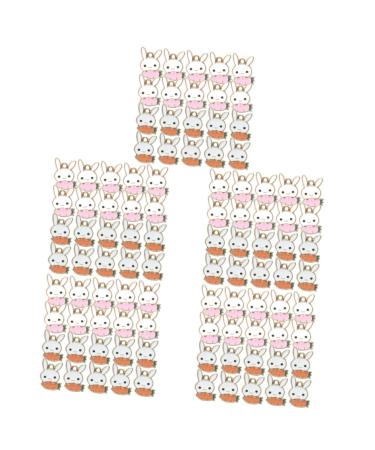 TEHAUX 100 Pcs Easter Ornaments Charms for Necklace Making Rabbit Pendant Charm Chinese Feng Shui Bead Jewelry Charms Pendant Enamel Charms Jewlery Metal Alloy Korean Version
