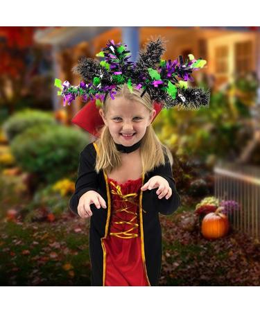 Fulenyi Halloween Headbands | Colorful Wool Strips Halloween Costume Headbands Halloween Accessories for Adults Halloween Headwear Favors Ghost Skeleton - Buy Online on GoSupps.com