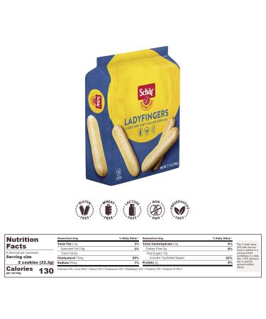 Schar Gluten-Free Lady Fingers - No GMOs, Lactose, Wheat, or Preservatives - 7.1 oz (2 Pack) - Buy Online on GoSupps.com