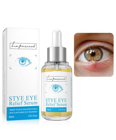 LA. PERSONAL Stye Eye Relief Serum for Eyelid Bumps with Avocado Oil Sea Buckthorn Oil & Caffeine Gentle Formula 1.01 Fl Oz / 30 Ml