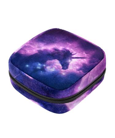 Galaxy Nebula unicorn sanitary napkin storage bag portable period pocket for women teenage girls menstrual cup pocket silent pad holder