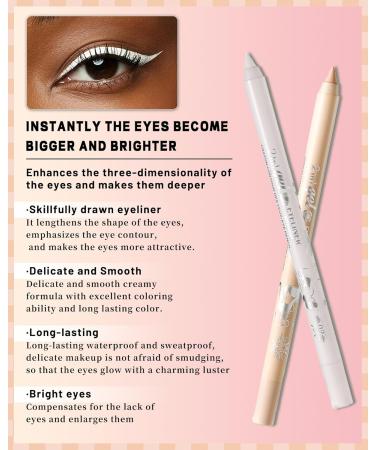 Black Nude Brown Colored Eyeliner Pencil Set-3Pcs Multi-Use Gel Eye Liner Eyeshadow Pen Waterproof Smudgeproof Long Lasting Water Line Pencil Professional Eye Makeup for Women with Pencil Sharpener 01 Black+03 Nude +06 Brown - Buy Online on GoSupps.com