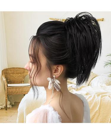 Messy Bun Hair Clip | Claw Clip Messy Bun Hair Piece | Messy Ponytail Clip Extends Hair | Fake Ponytail Claw Clip on Hair Pieces for Women Chignon Hair Bun Extensions - Buy Online on GoSupps.com