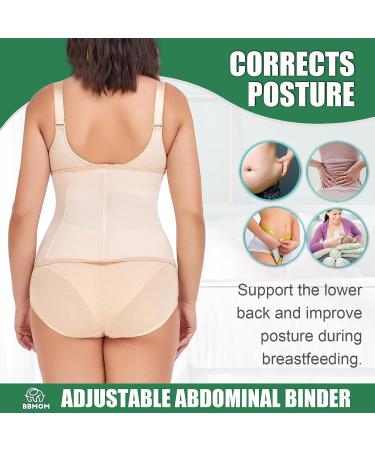 Postpartum Belly Band Abdominal Binder Skin-Friendly Compression Wrap for C-Section Recovery (Medium Z-Beige) - Buy Online on GoSupps.com