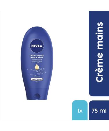 NIVEA Nourishing hand cream very dry skin (1 x 75 ml) moisturizing hand care with sweet almond oil effective moisturizing hand cream 24 hours - Buy Online on GoSupps.com