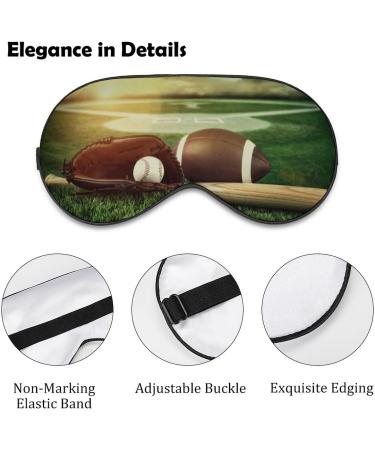 Baseball and Football Funny Sleep Mask for Men and Women - Adjustable Blackout Eye Mask for Sleeping and Travel - Cute Design - Pack of 1 - Buy Online on GoSupps.com