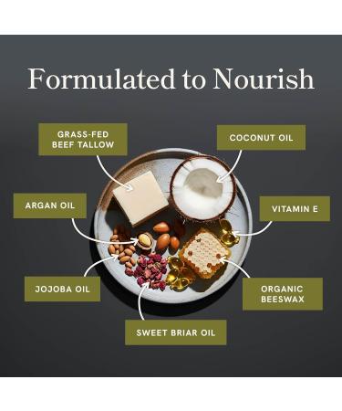 Beef Tallow Balm for Men | Face & Body | Men s Beef Tallow for Skin Health & Barrier Support | Unscented | Moisturizing Face Body & Hands Balm with Organic Beeswax | Grass-Fed & Cruelty-Free | 2 oz - Buy Online on GoSupps.com