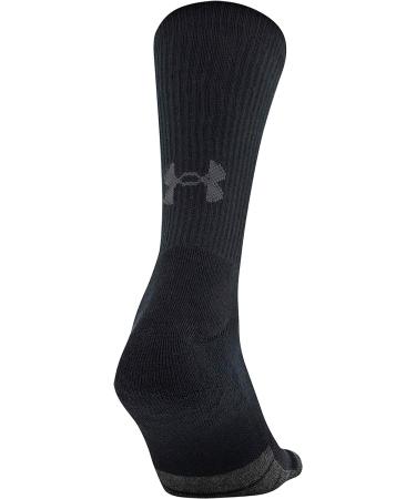 Under Armour Adult Performance Tech Crew Socks - 6 Pack Black, Large Size - Buy Online on GoSupps.com