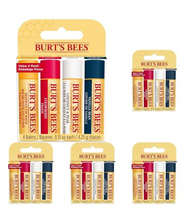 Burt's Bees Lip Balm Multipack Lip Balm Set Beeswax Strawberry Coconut & Pear Vanilla Bean Best of Burt's 4x4.25g (Pack of 5) Original 4.25 g (pack of 20)
