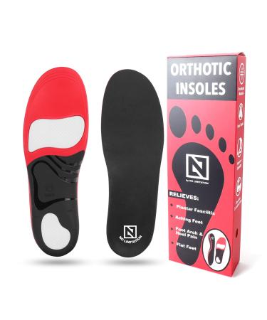 NO LIMITATION Plantar Fasciitis Arch Support Insoles (L (Men 11-12.5  Women 12-13.5))