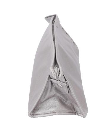 Hair Dryer Storage Bag | PU Leather Carry Bag with Hanging Hook - Silver | International Shipping Available - Buy Online on GoSupps.com