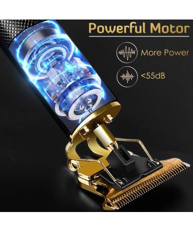 Men's Hair Clippers & Trimmer Set - Zero Gapped T Blade, Cordless & Rechargeable - Gold - Buy Online on GoSupps.com