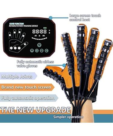 Finger Rehabilitation Stroke Both Hand Training Rehabilitation Robot Gloves Stroke Hemiplegia Hand Splint Finger Orthosis for Relieve Wrist & Thumb Pain Orange L Size Orange L size - Buy Online on GoSupps.com