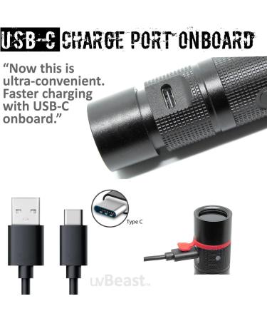 uvBeast New V3 365nm Mini Black Light UV Flashlight | High Definition Ultraviolet Professional Grade LED | USA Stock - Buy Online on GoSupps.com