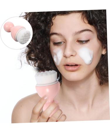 HAPINARY 1pc Cleansing Brush Portable Cosmetic Brush Simple Face Brush Beauty Face Brush Silicone Blackhead Brush Face Scrubbers Pink The Face Artificial Fiber Wool Washbasin - Buy Online on GoSupps.com