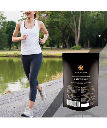 Black Seed Oil Softgel Capsules - 120 Vegetarian 500mg - Egyptian Cold Pressed Nigella Sativa - Non-GMO - Made in UK by Black Seed Lab - Buy Online on GoSupps.com