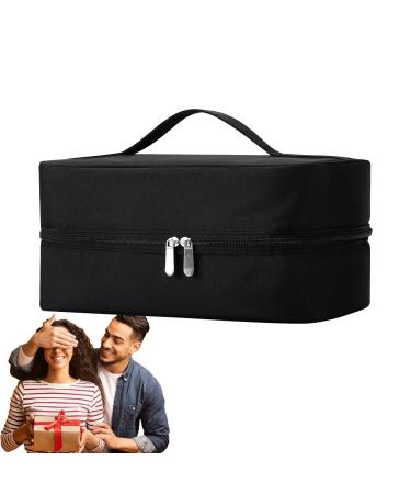 Blow Dryer Bag | Thick Waterproof Blow Dryer Curling Wand Organizer Bag Double Zippers Portable Hair Travel Bag Organizer for Travel Business Trips