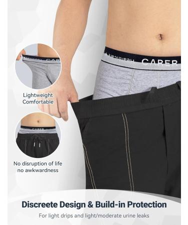 Shop Soft & Comfortable Men's Incontinence Pants - Washable Boxers with 80ml Absorption | Size L Gray - Ideal for All-Day Protection - Buy Online on GoSupps.com