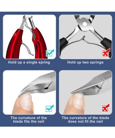 Senior Toenail Clippers - 8PCS Sharp Curved Blade for Thick Nails | Heavy Duty Professional Nail Cutter with Catcher - Buy Online on GoSupps.com