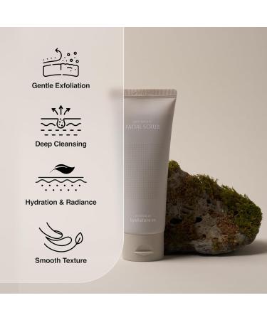 Lyanature FACIAL SCRUB Organic Koean Face Scrub All Natural Face Wash & Exfoliating Cleanser for Sensitive Skin Deep Cleansing & Dead Skin Remover Non-Toxic & Paraben-Free (3.53 fl oz / 100g) - Buy Online on GoSupps.com