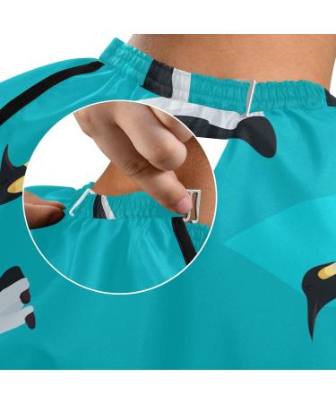 Waterproof Barber Cape - Cute Penguin & Cheetah Haircut Bib for Men & Women | Unisex Hair Cutting Cape - Buy Online on GoSupps.com