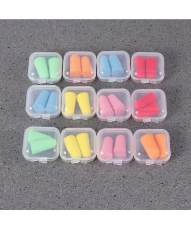 NUOLUX 12 Boxes Anti-Noise Foam Earplugs Soft Quiet Sleeping Ear Plugs for Study Sleeping Working Travel Snoring (Assorted Color) - Buy Online on GoSupps.com